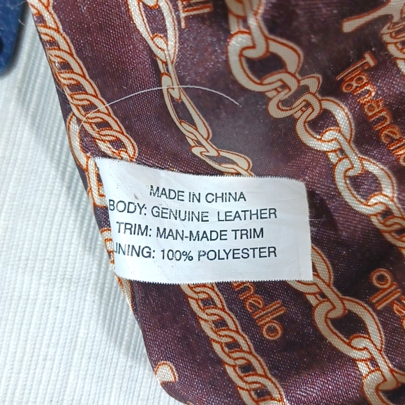 Tignanello Blue Leather Shoulder Bag - Picture 10 of 13